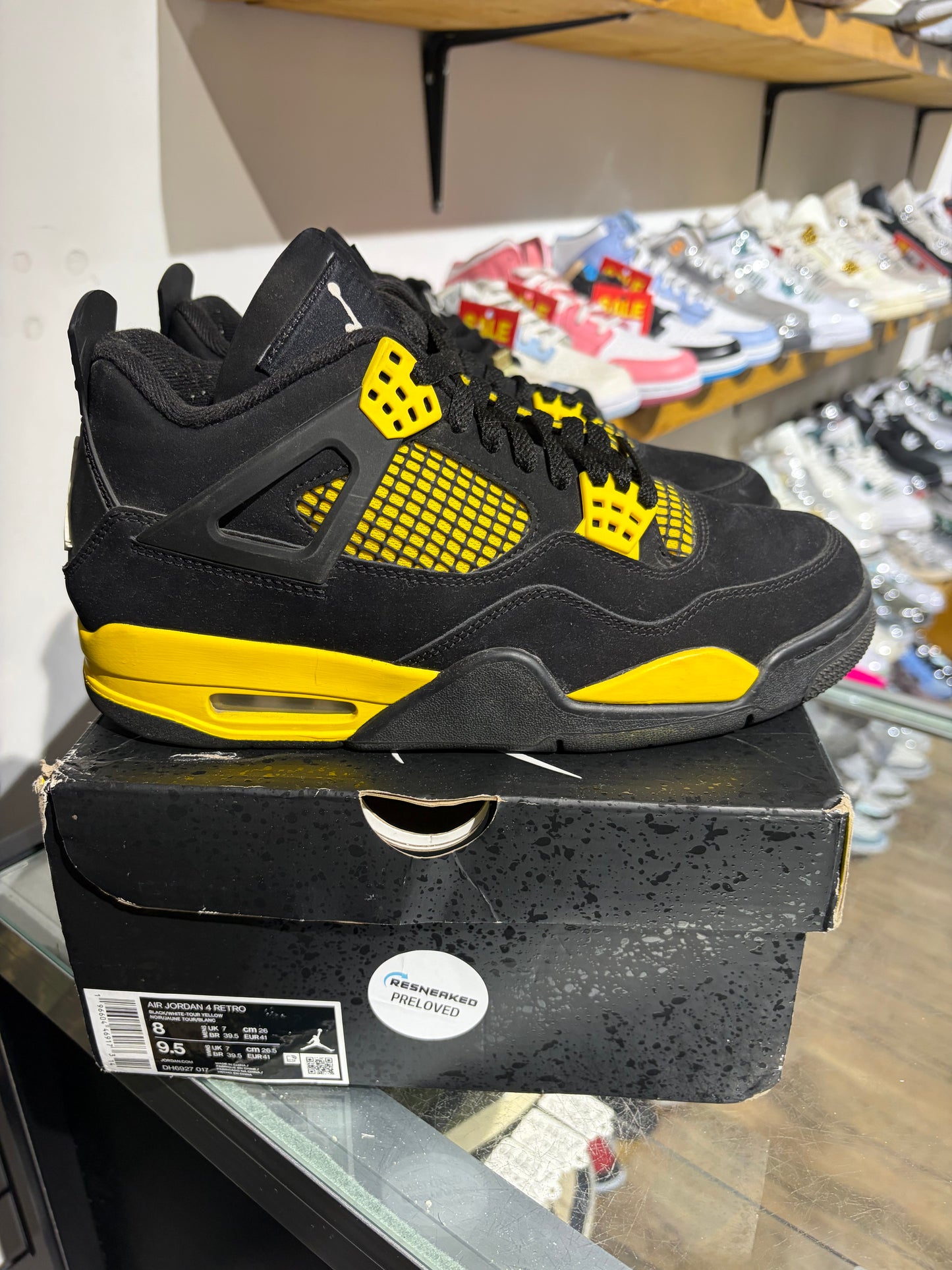 Nike Air Jordan 4 Yellow Thunder UK 7
