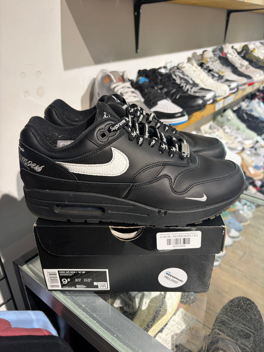 Nike Air Max 1 '87 SP Supreme Black White UK 8.5