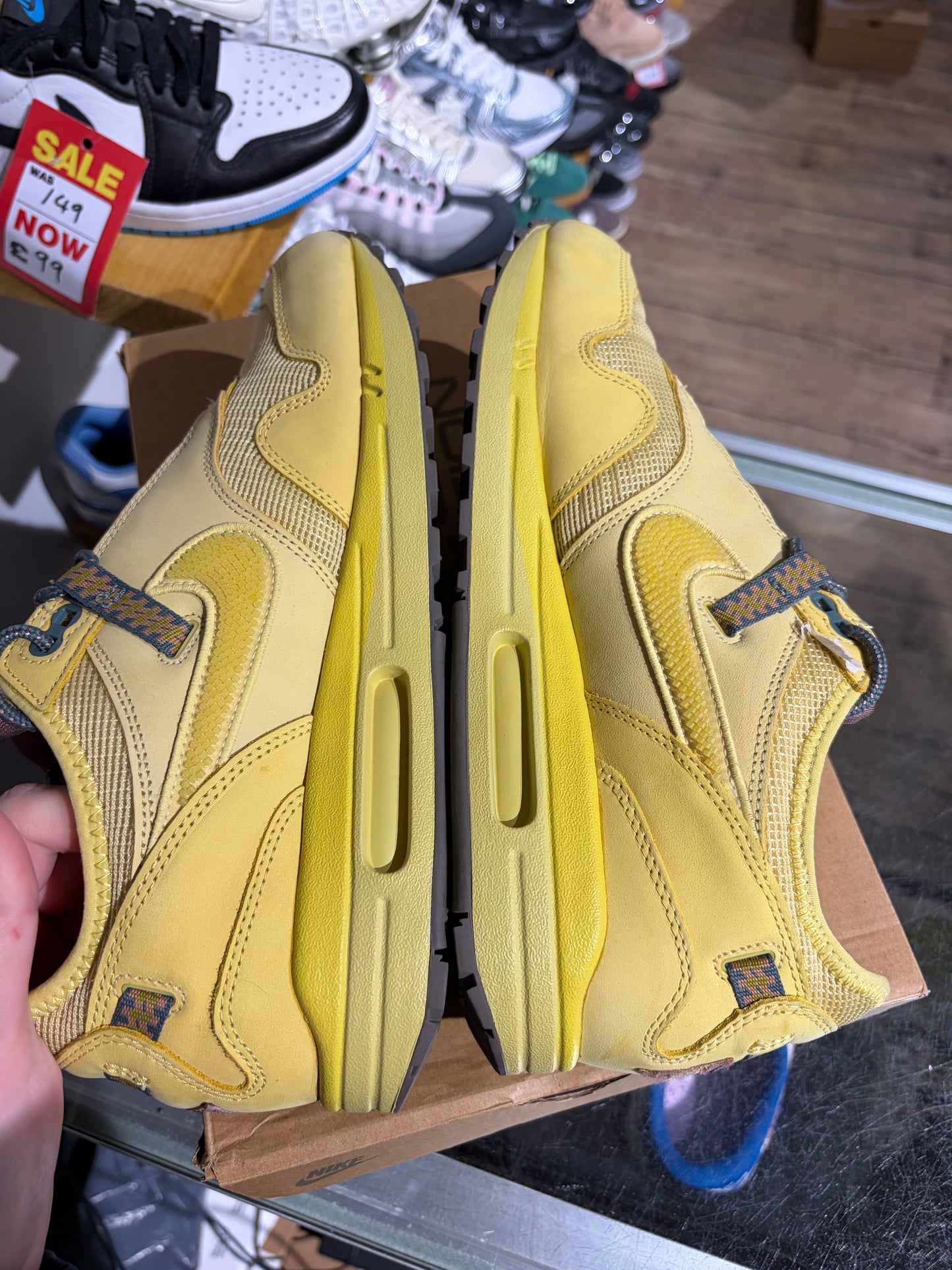 Nike Air Max 1 x Travis Scott Cactus Jack Saturn Gold UK 10