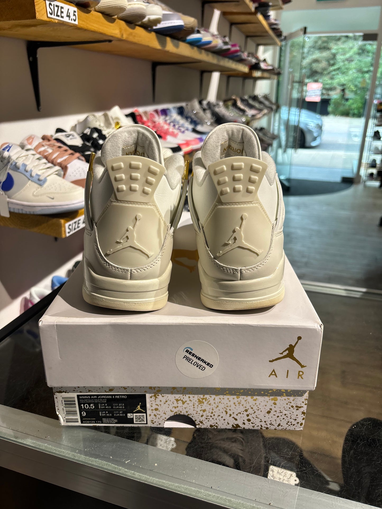 Nike Air Jordan 4 Metallic Gold (W) UK 8