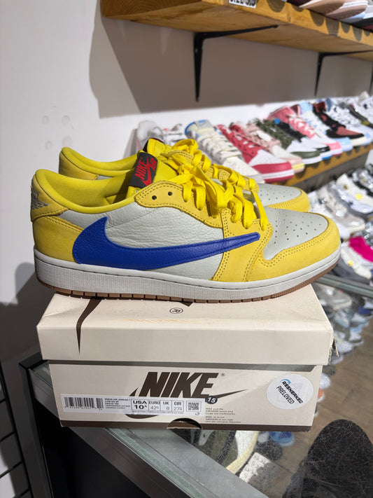 Jordan 1 Low Travis Scott Canary UK 8