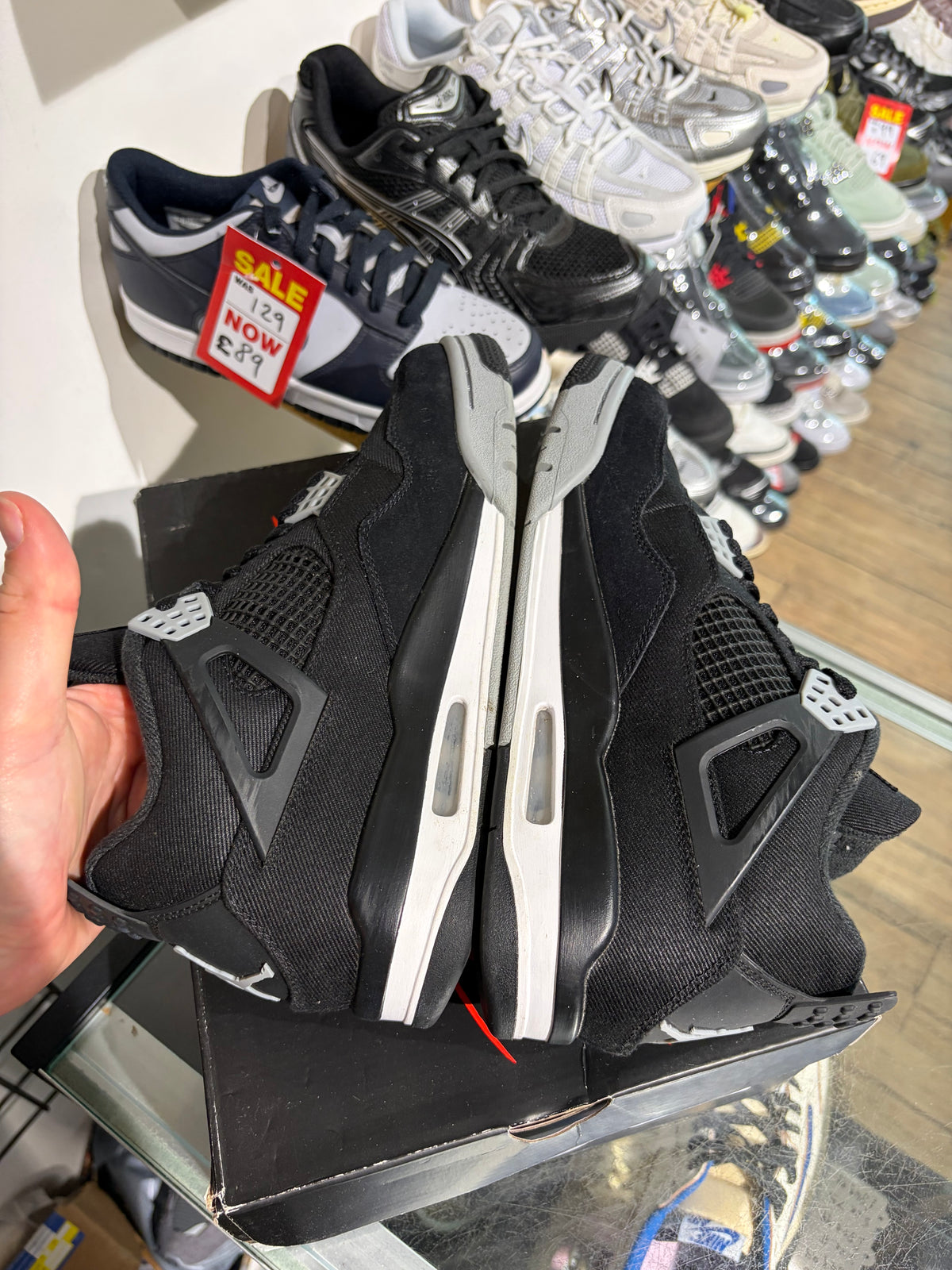 Jordan 4 Black Canvas UK 7.5 #29