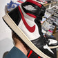 Air Jordan 1 Retro High Black Gym Red UK 11