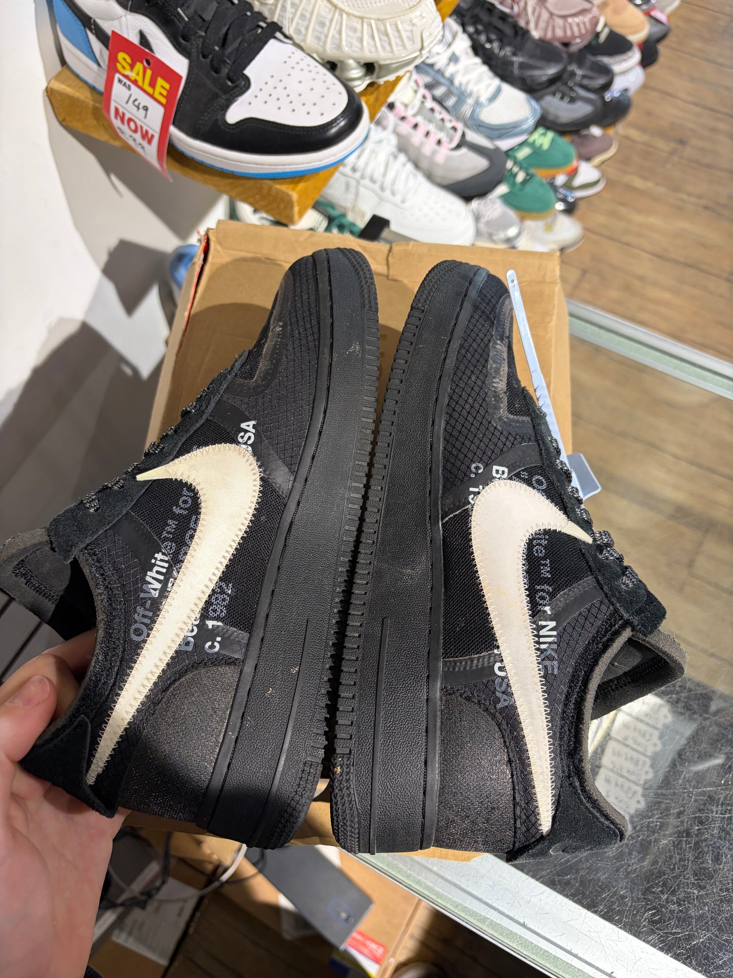 Nike AF1 x OW Black UK 9 #53