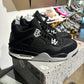 Jordan 4 Black Canvas UK 6 (GS)