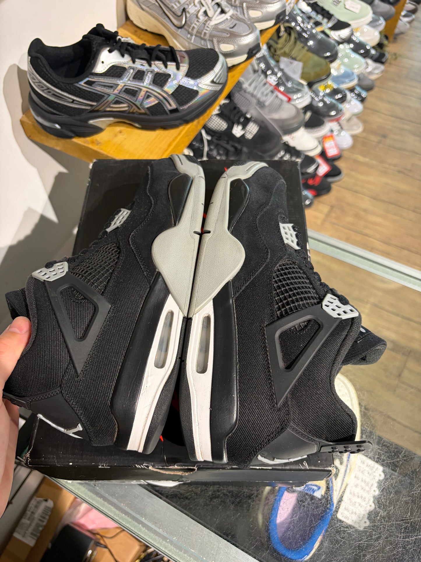 Jordan 4 Black Canvas UK 8.5 #225
