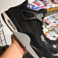 Air Jordan 4 Black Canvas UK 11