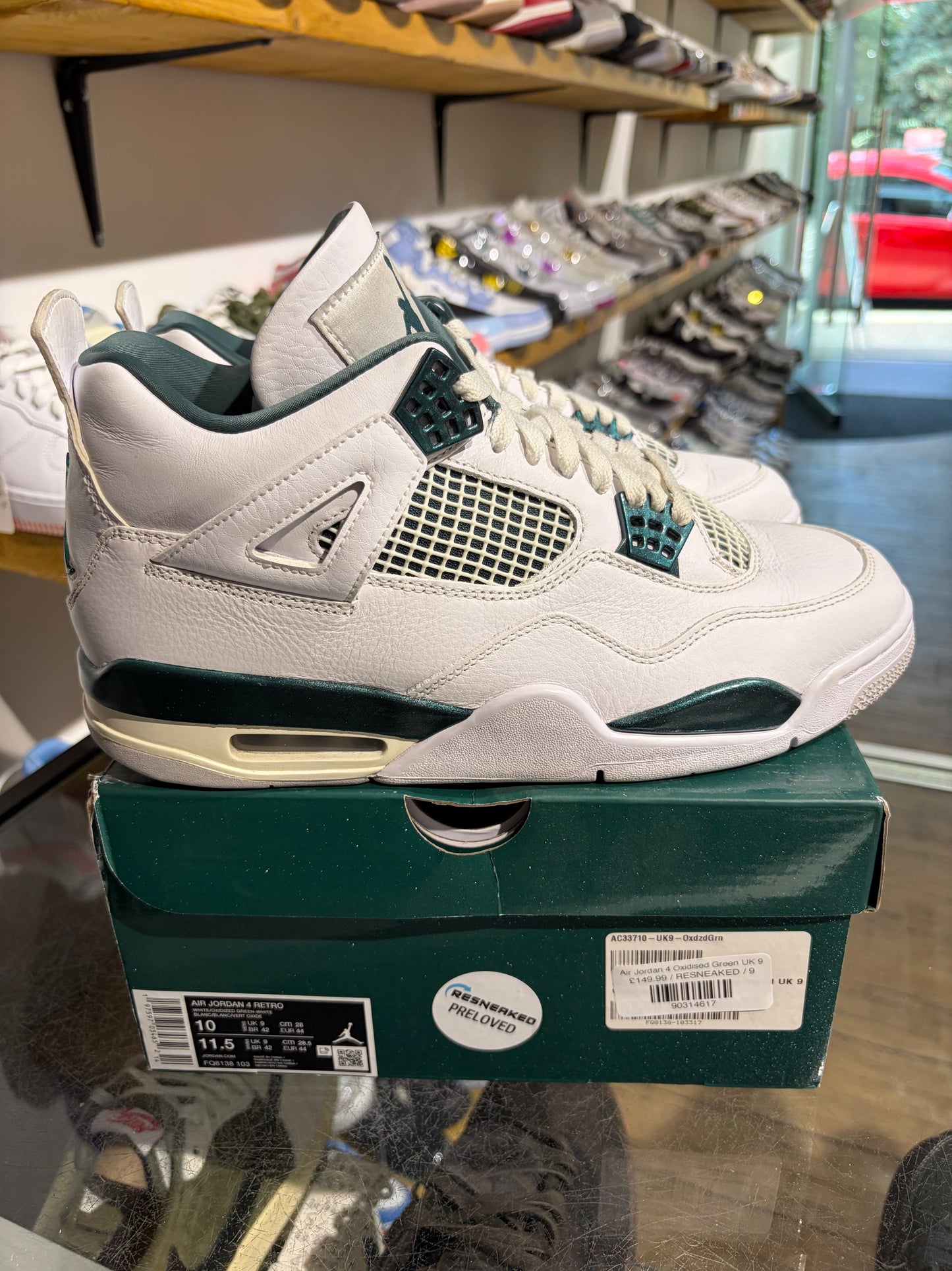 Air Jordan 4 Oxidised Green UK 9