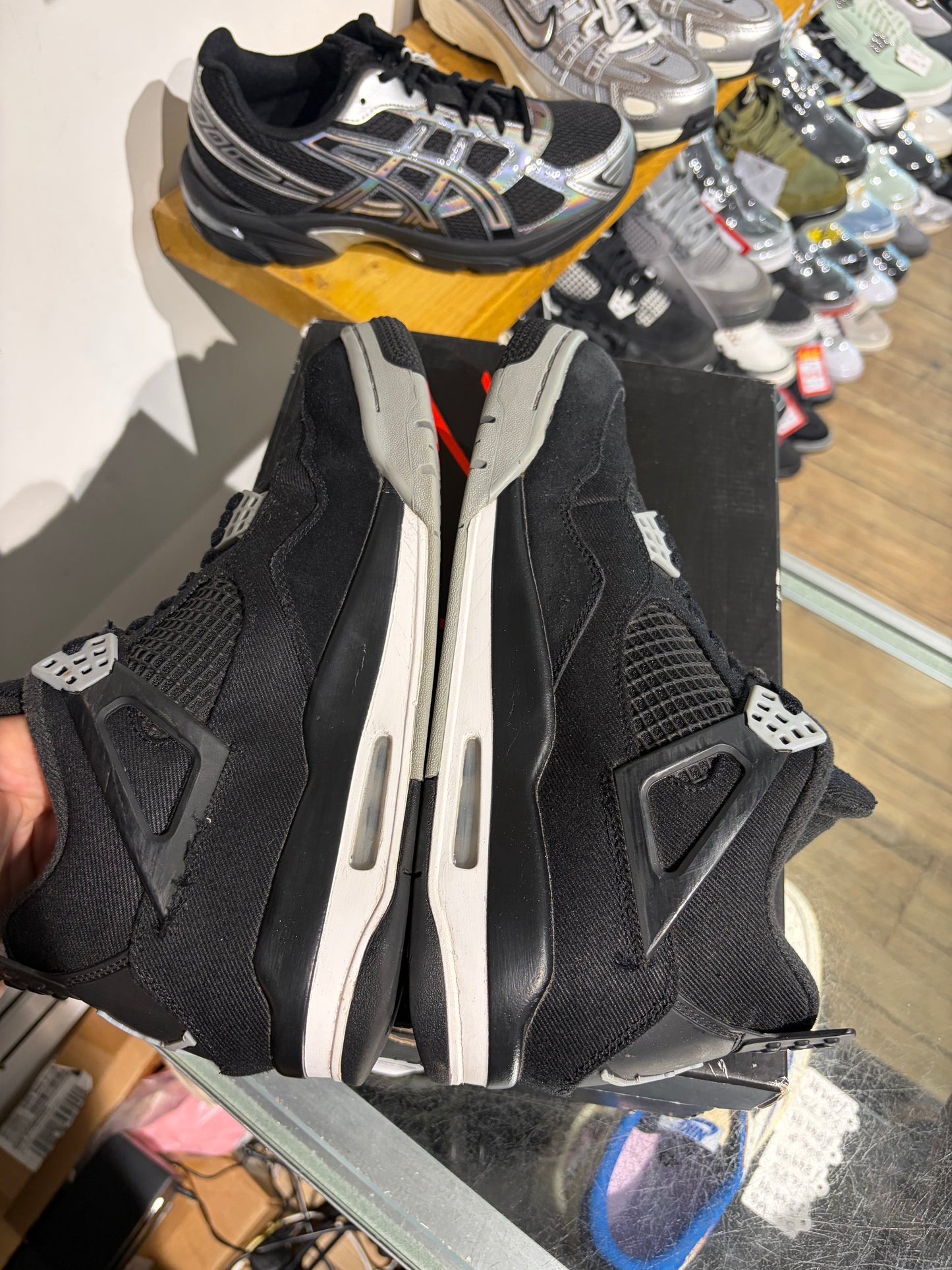 Jordan 4 Black Canvas UK 8.5 #225