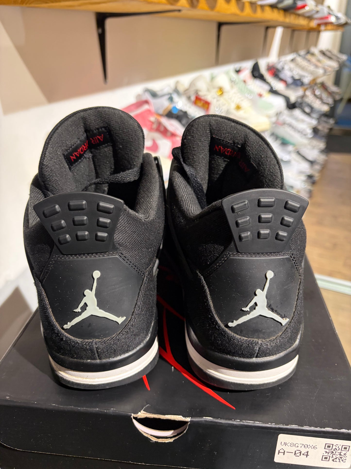 Jordan 4 Black Canvas UK 10.5