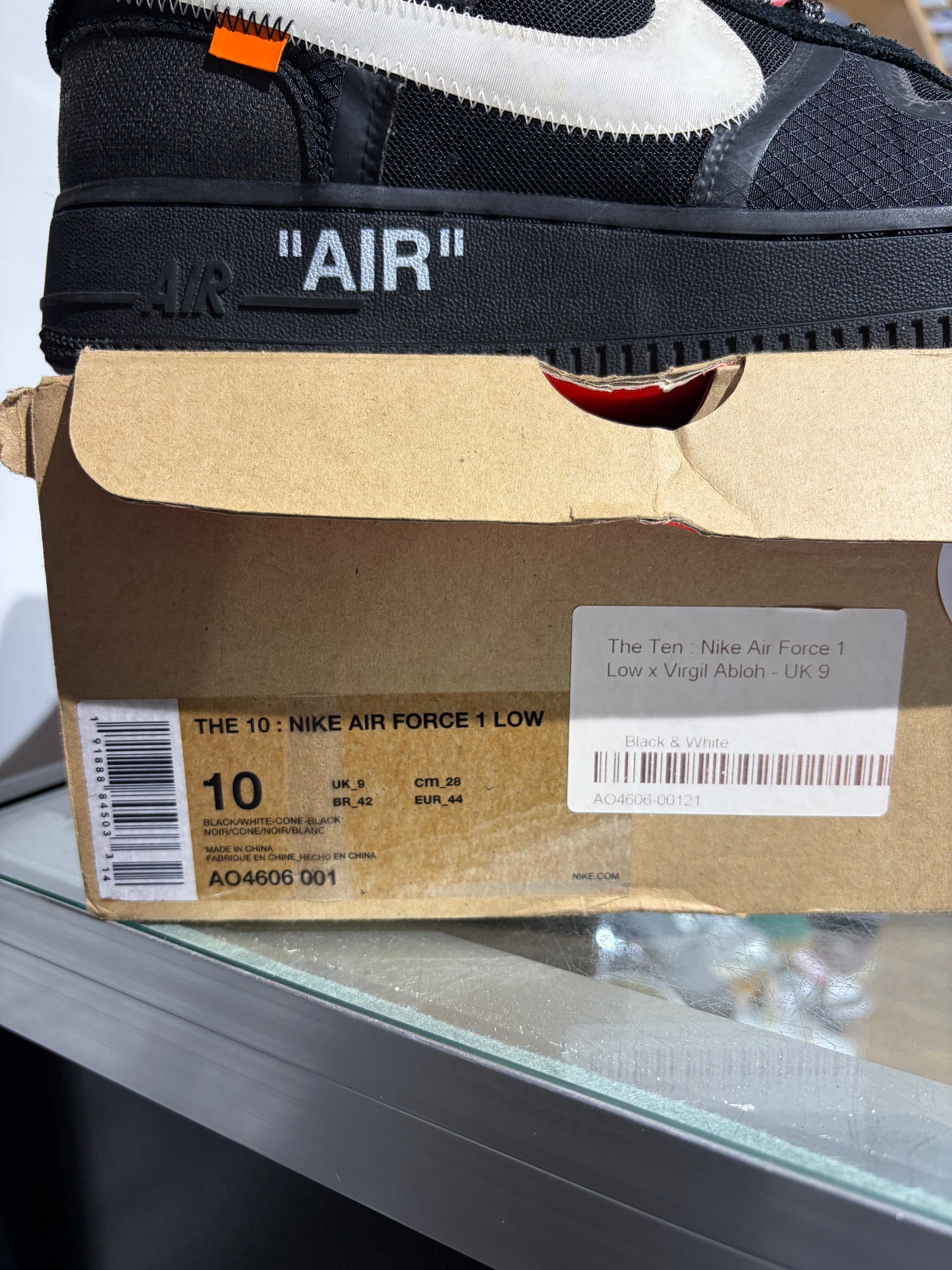 Nike AF1 x OW Black UK 9 #53