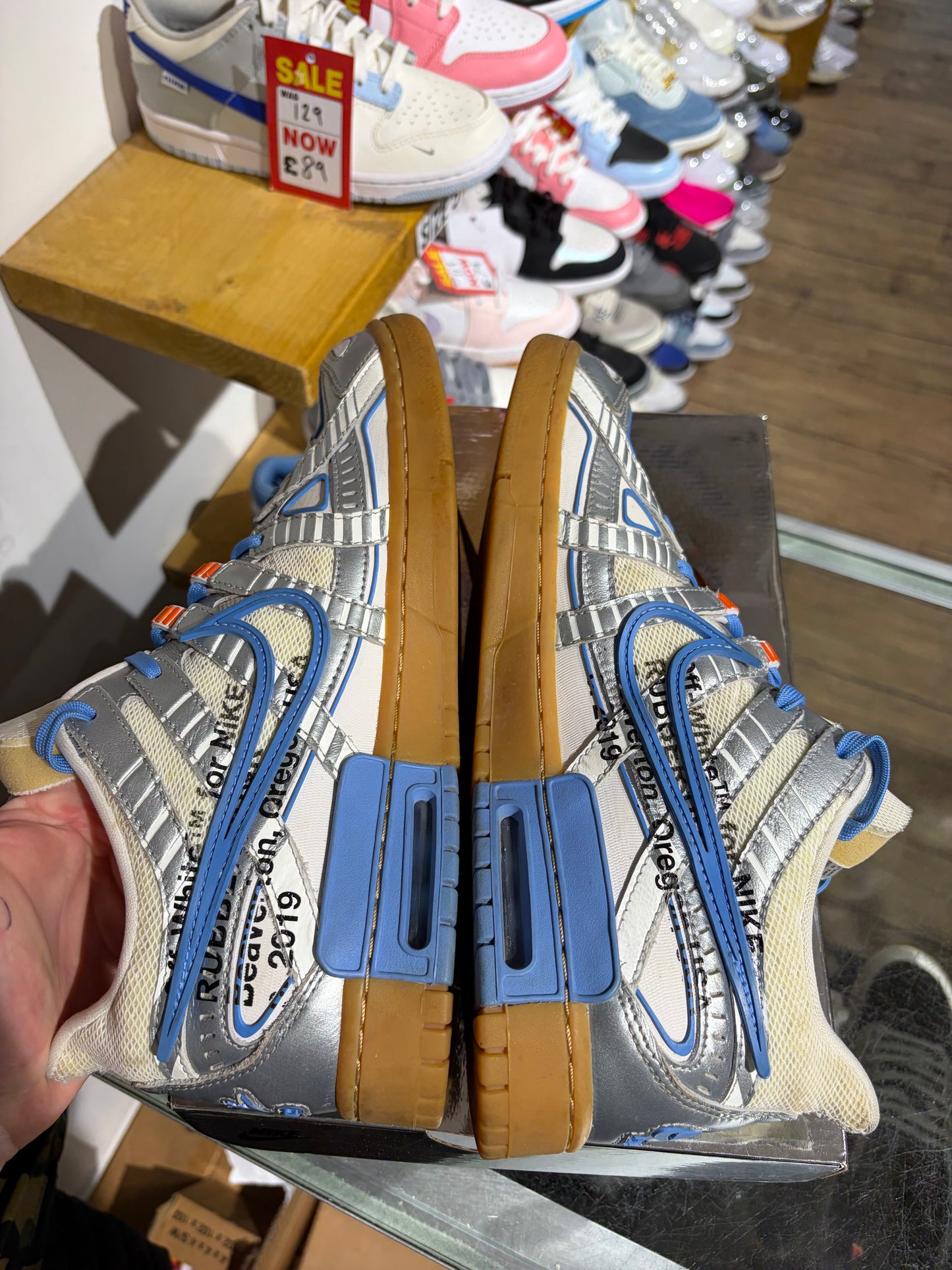 Nike x Off-White Rubber Dunk UNC UK 10