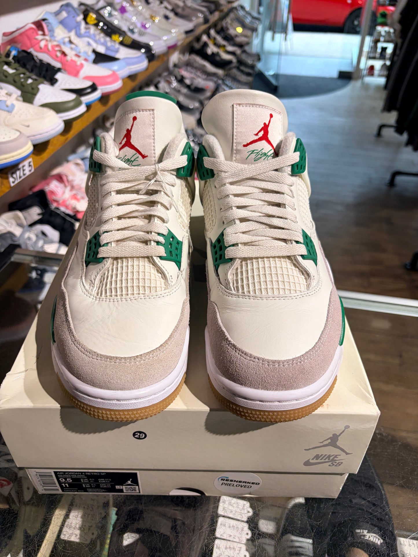 Air Jordan 4 SB Pine Green UK 8.5
