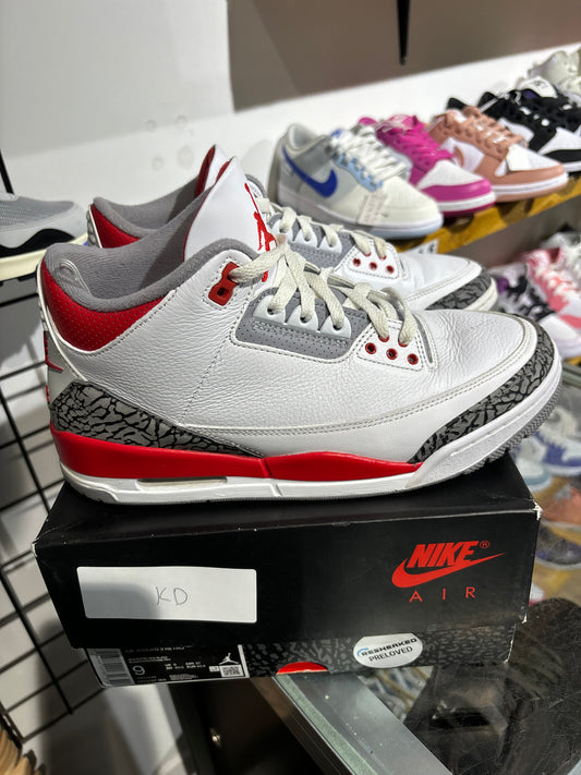 Jordan 3 Fire Red UK 8