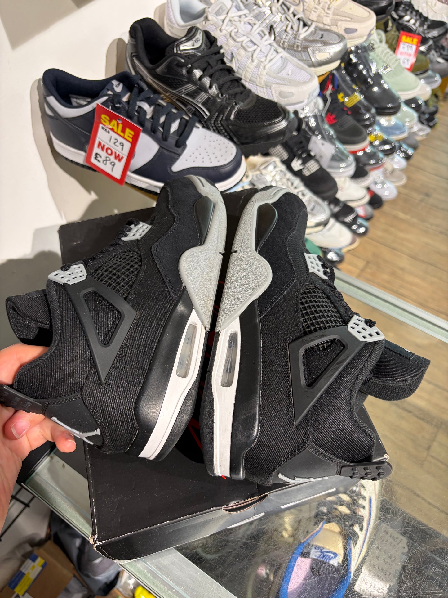Jordan 4 Black Canvas UK 7.5 #29