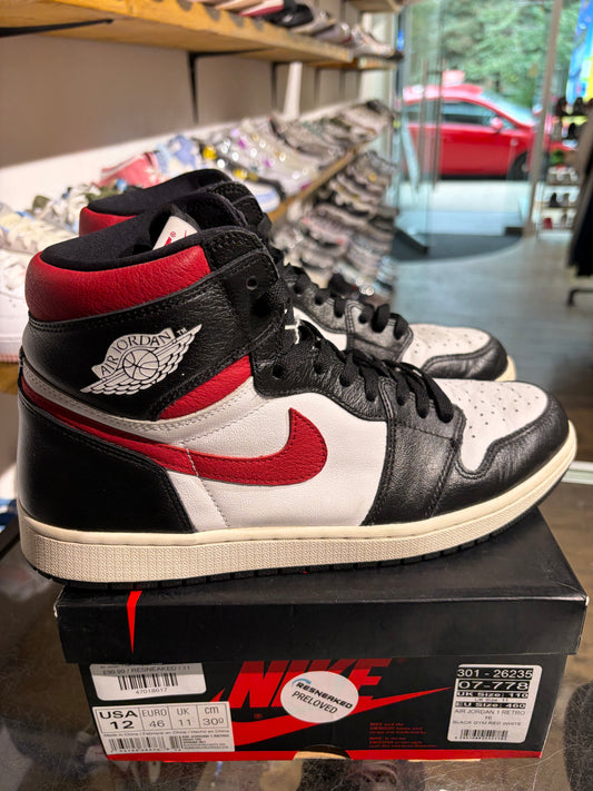 Air Jordan 1 Retro High Black Gym Red UK 11