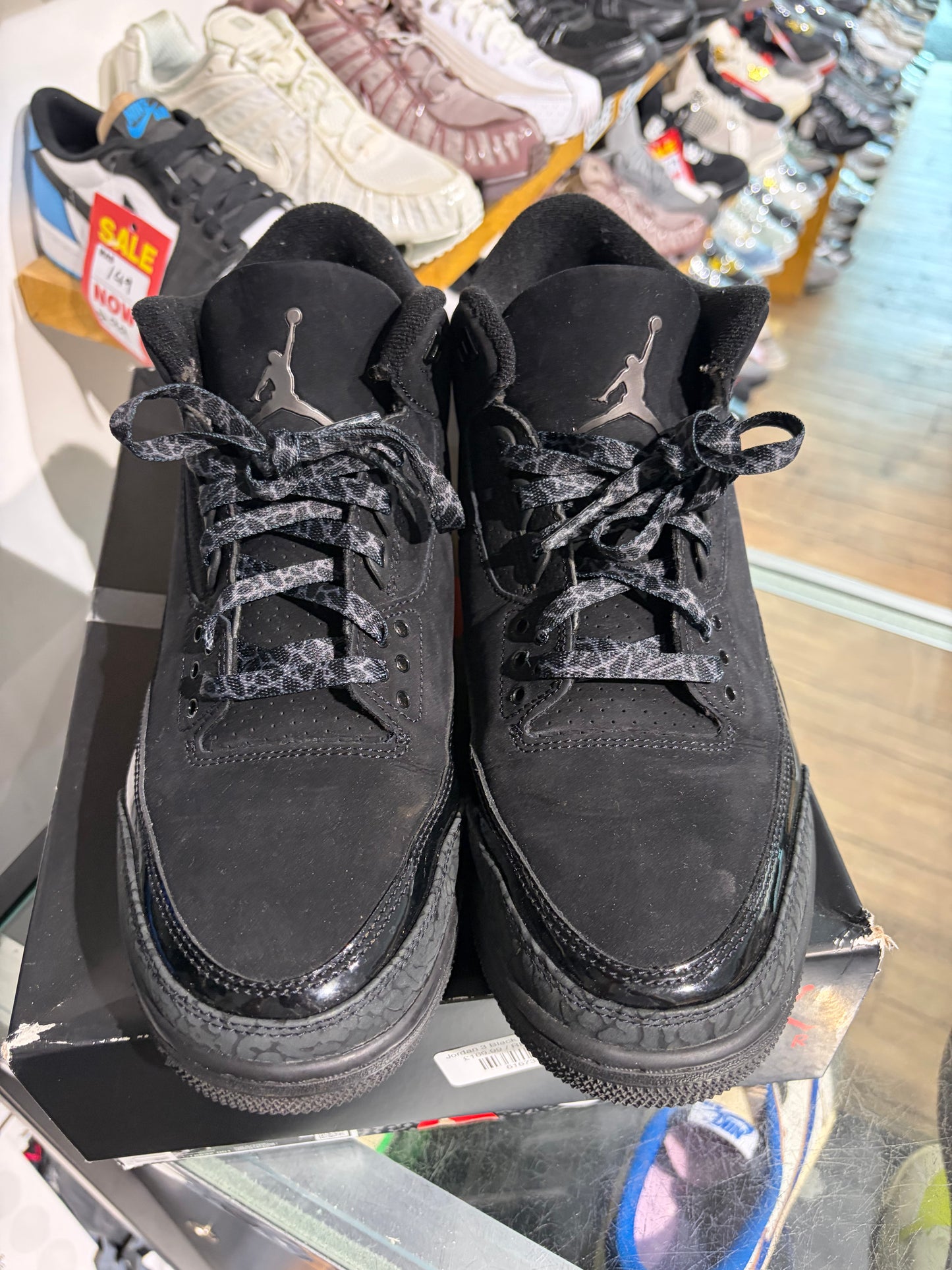 Jordan 3 Black Cat UK 10 #24