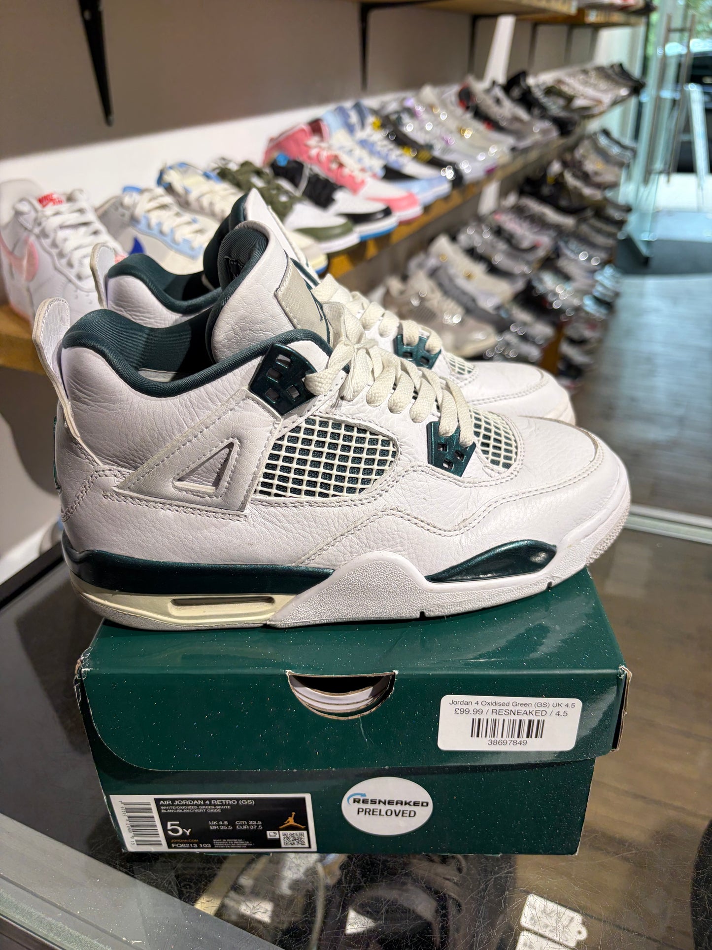 Jordan 4 Oxidised Green (GS) UK 4.5