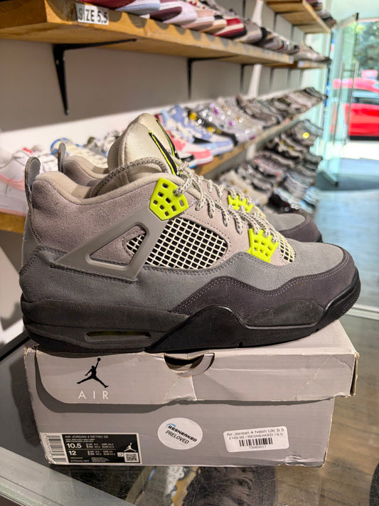 Air Jordan 4 Neon UK 9.5