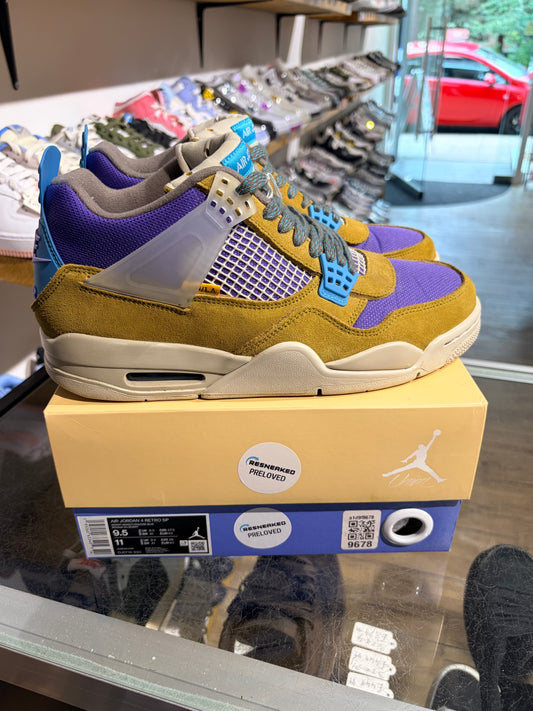 Union x Air Jordan 4 30th Desert Moss Turquoise Blue UK 8.5