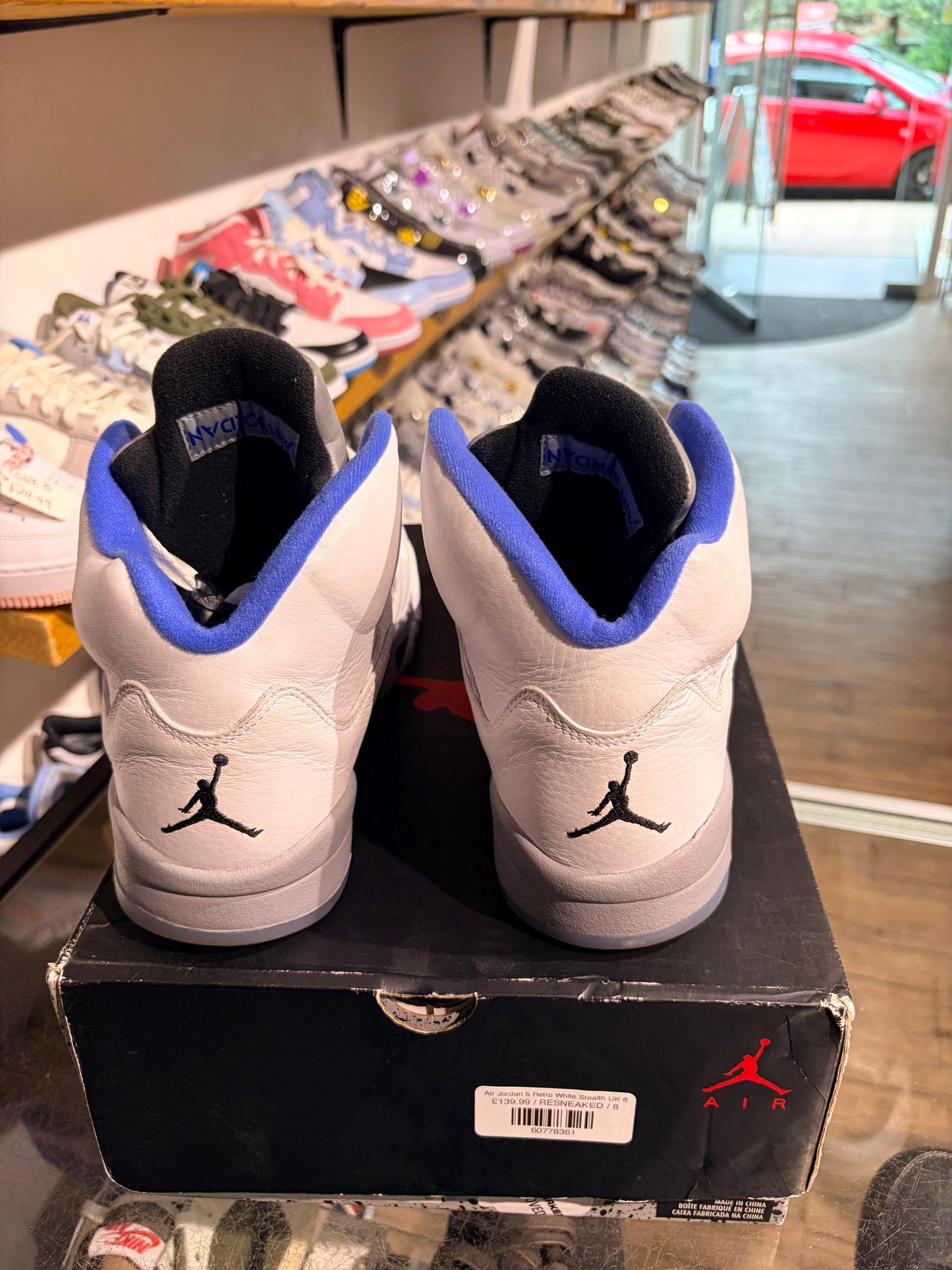 Air Jordan 5 Retro White Stealth UK 8