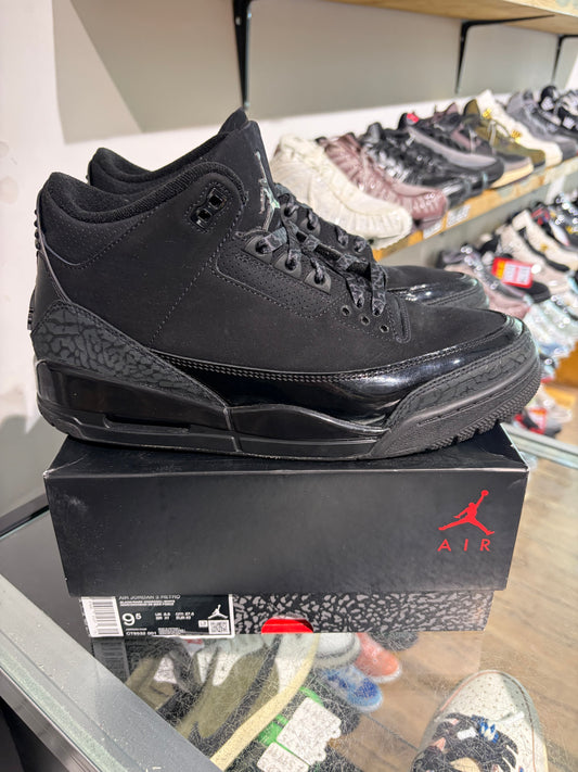 Jordan 3 Black Cat UK 8.5