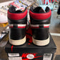 Air Jordan 1 Retro High Black Gym Red UK 11