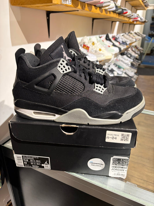 Jordan 4 Black Canvas UK 10.5