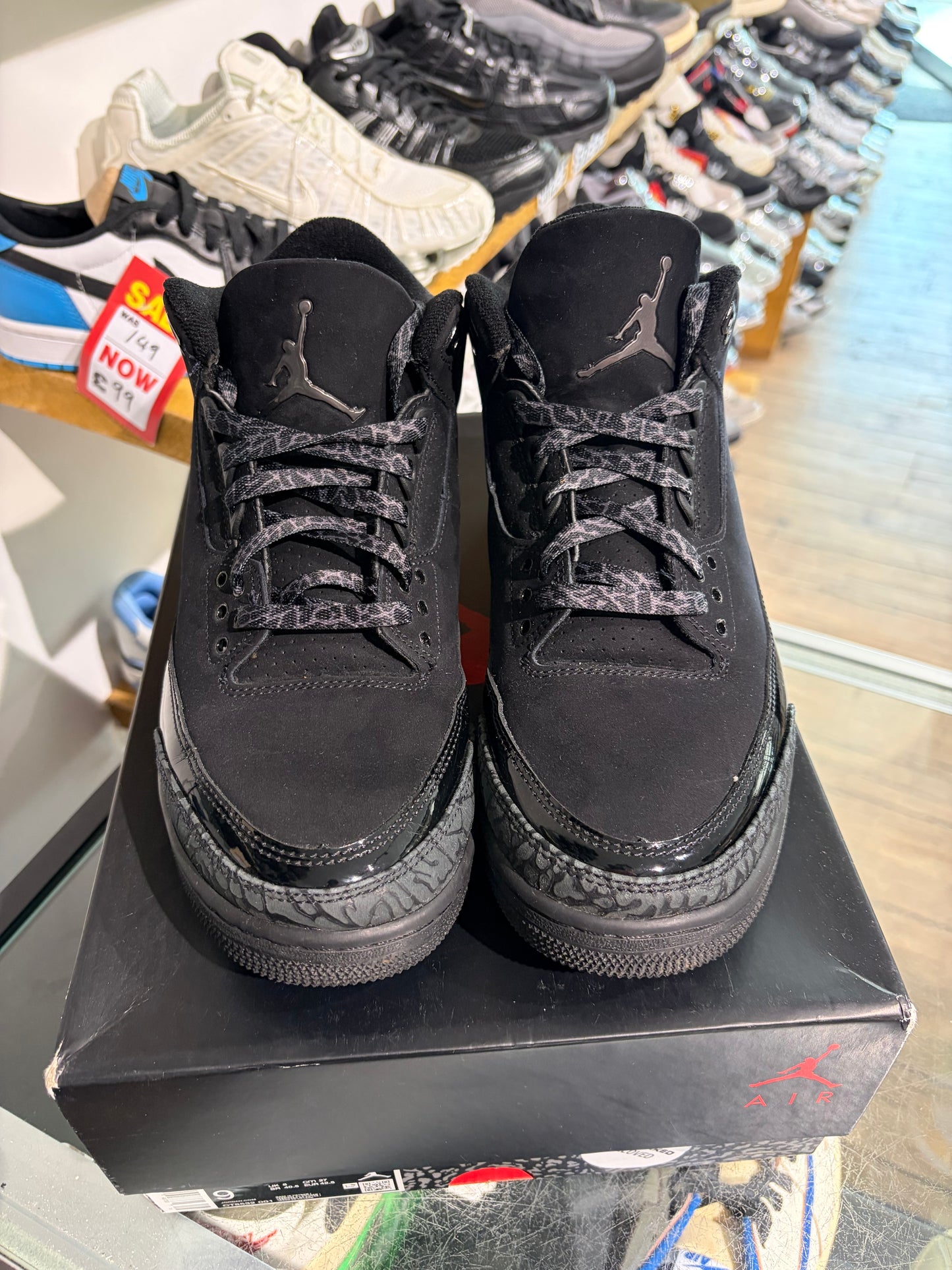 Jordan 3 Black Cat UK 8