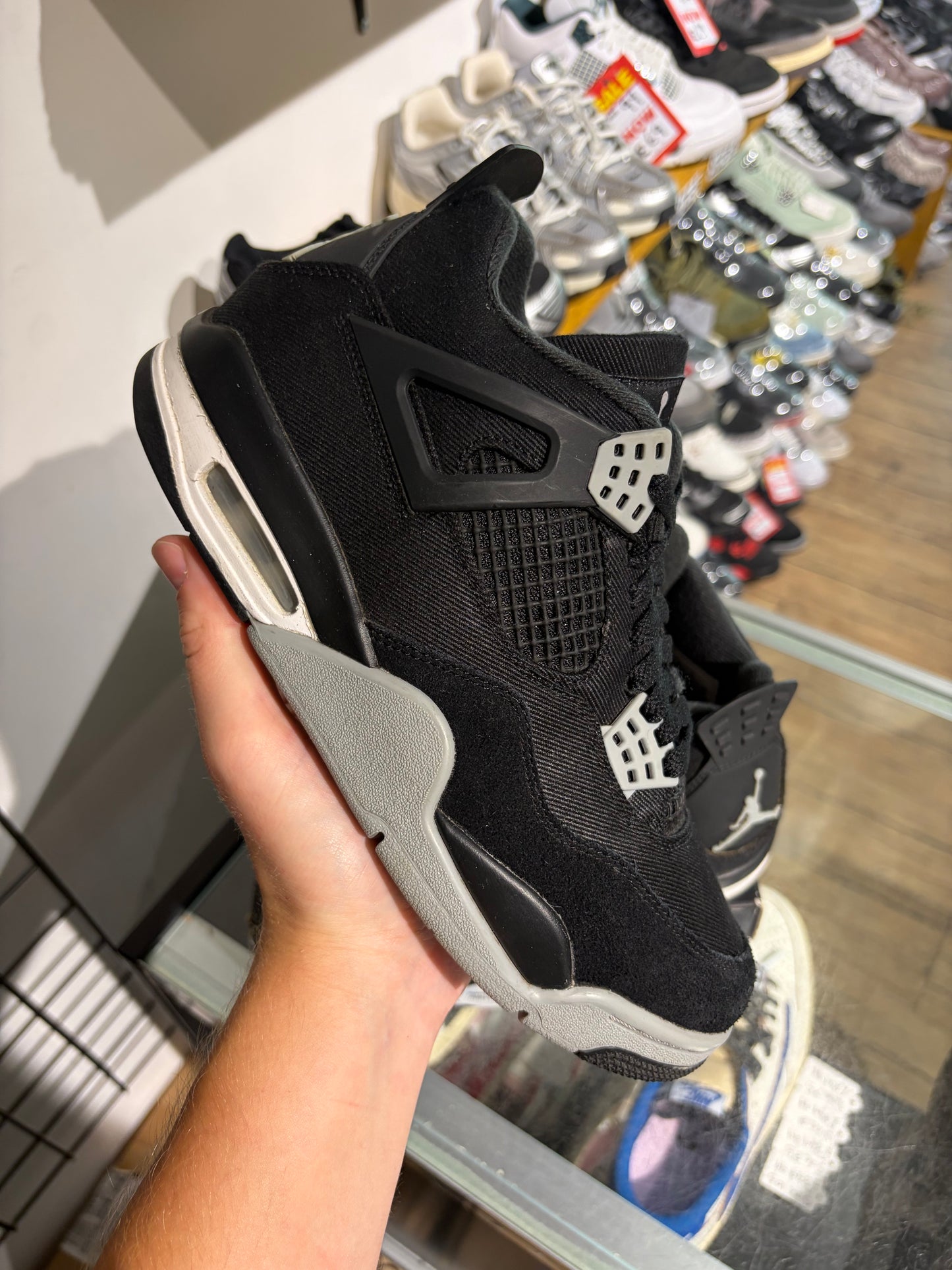 Jordan 4 Black Canvas UK 7 #224