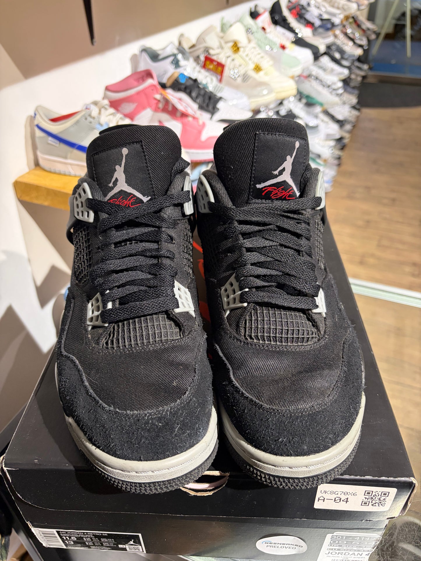 Jordan 4 Black Canvas UK 10.5