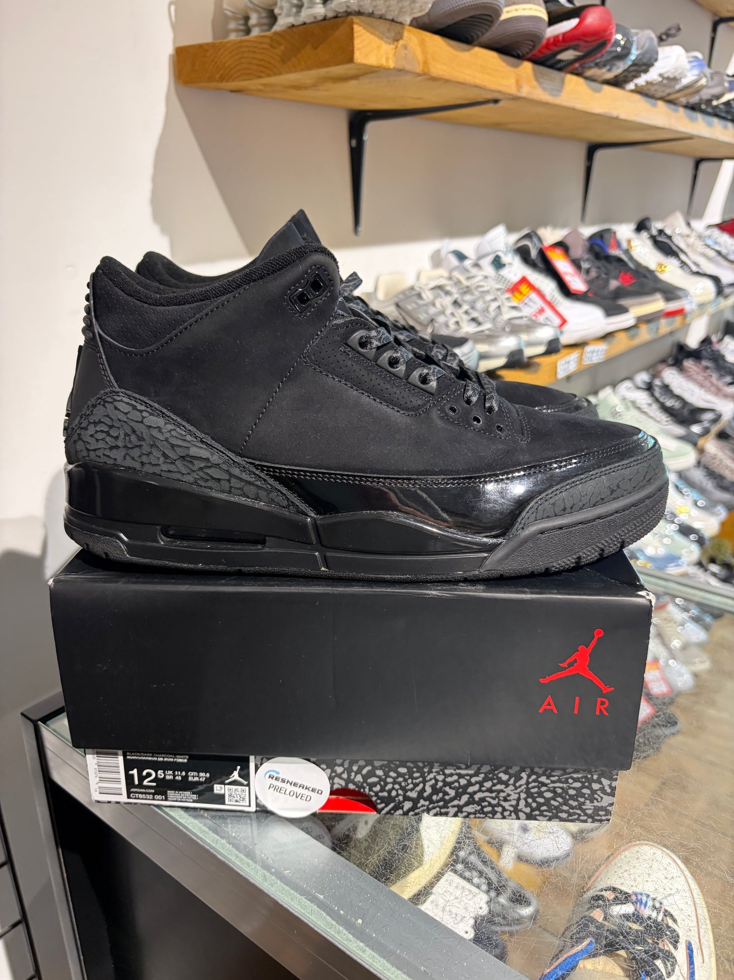Jordan 3 Black Cat UK 11.5 #227