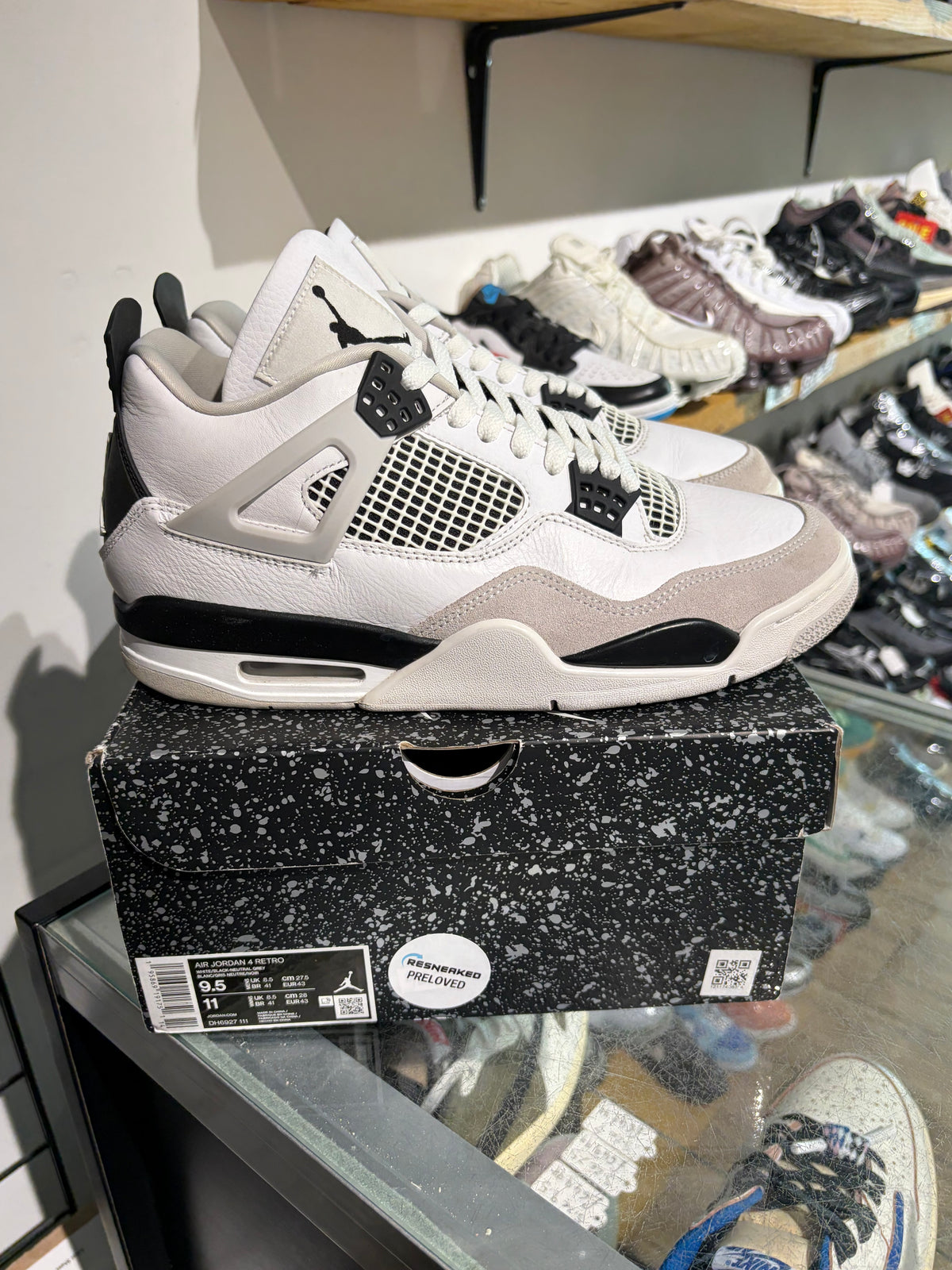 Jordan 4 Military Black UK 8.5 #142