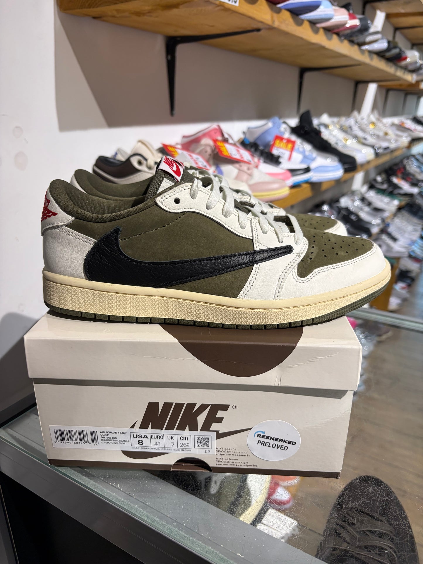 Air Jordan 1 Low Travis Scott Medium Olive UK 7