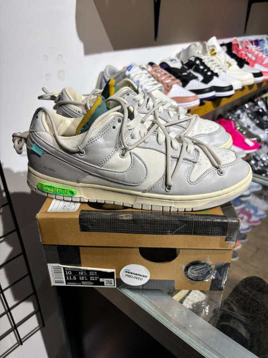 Off White Nike Lot 42 Dunk UK 9