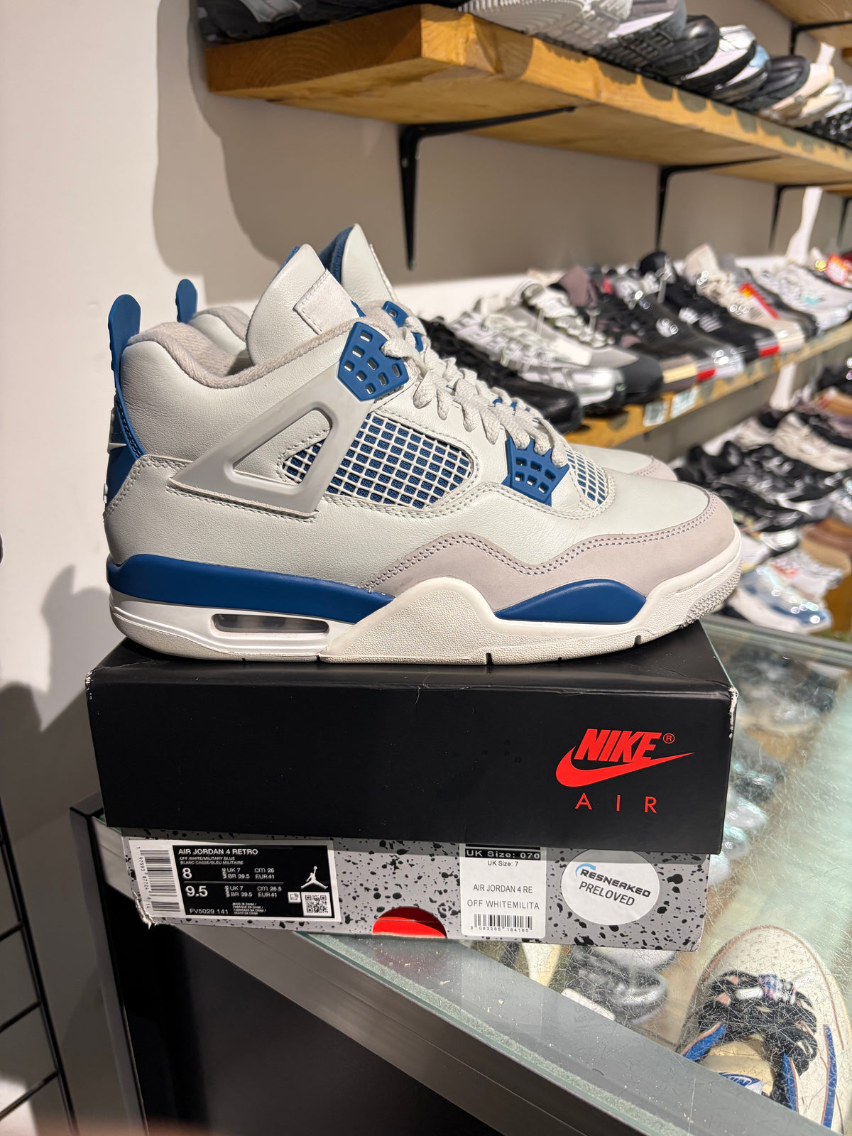 Jordan 4 Military Blue UK 7 #345