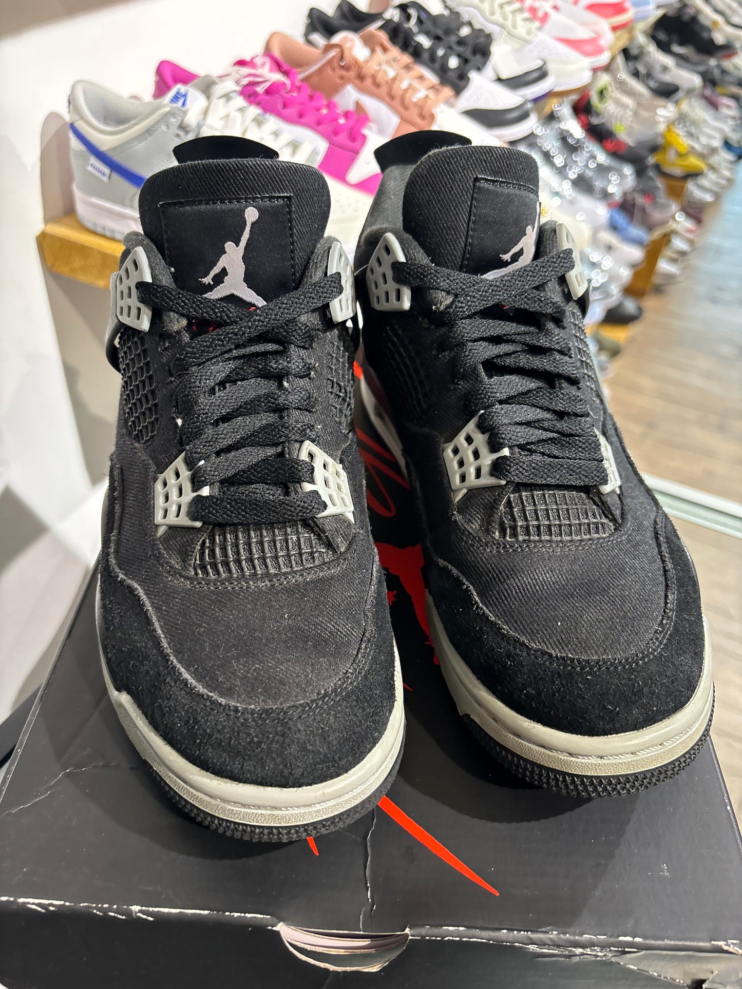 Jordan 4 Black Canvas UK 7