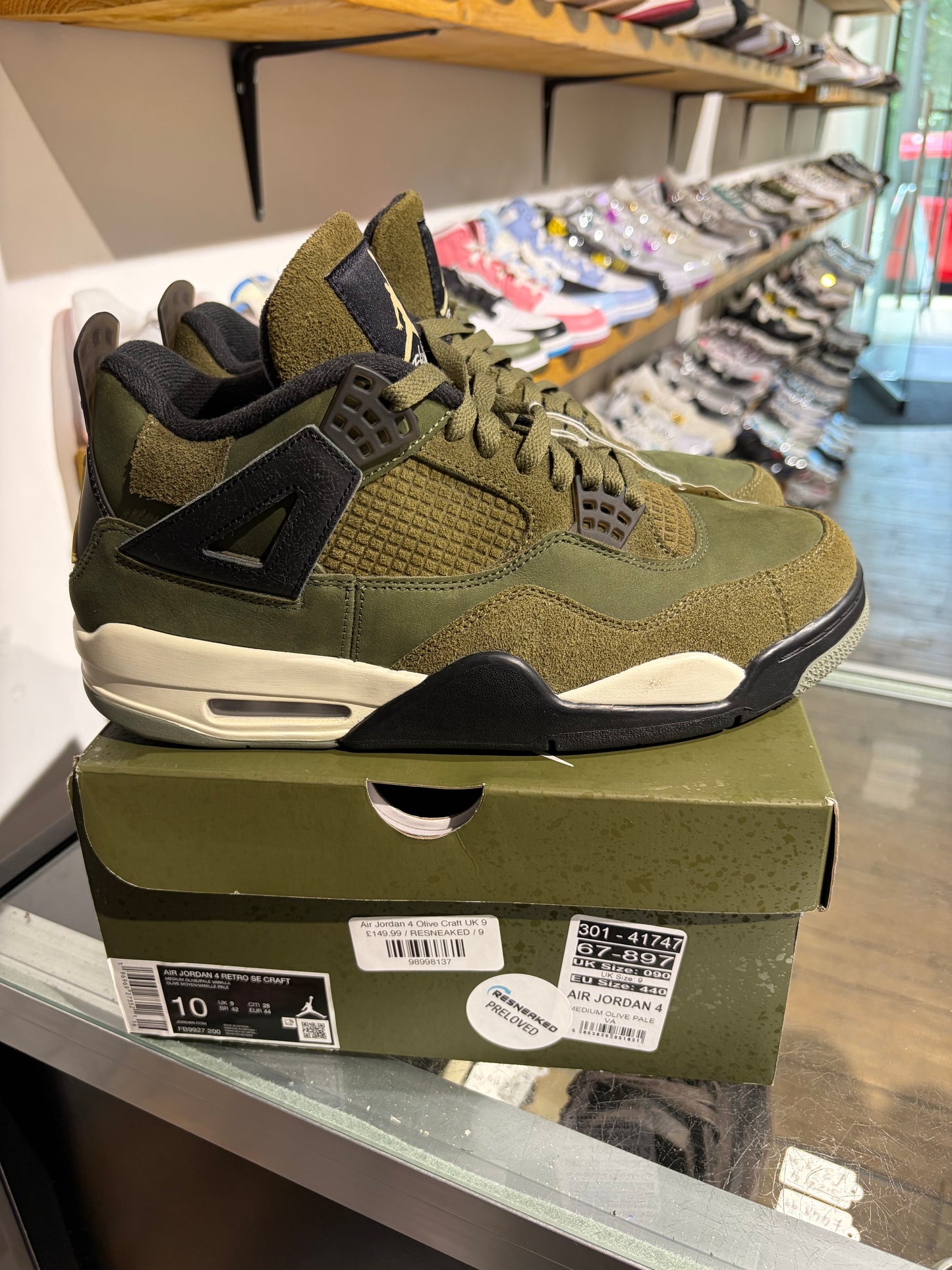 Air Jordan 4 Olive Craft UK 9
