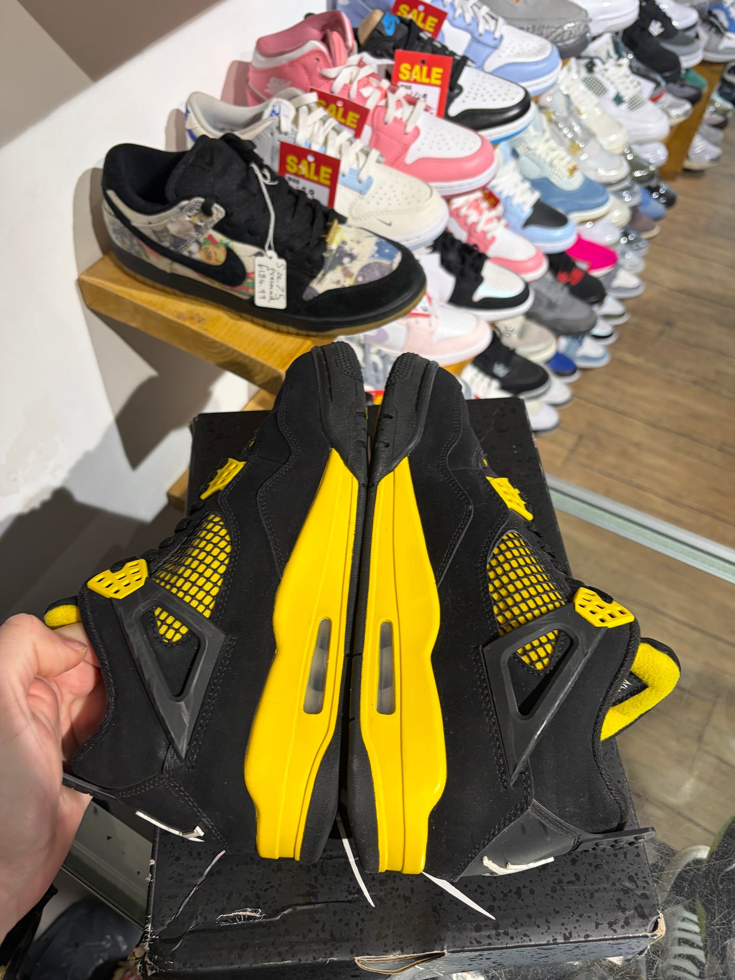 Nike Air Jordan 4 Yellow Thunder UK 7