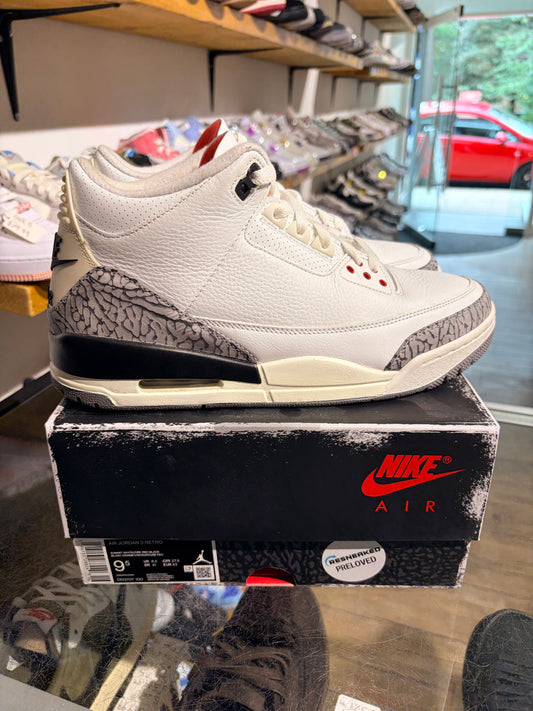 Air Jordan 3 Retro White Cement Reimagined UK 8.5