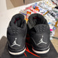 Air Jordan 4 Black Canvas UK 8.5