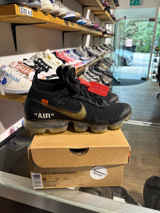 Nike AirMax Vapormax Black Off White UK 8