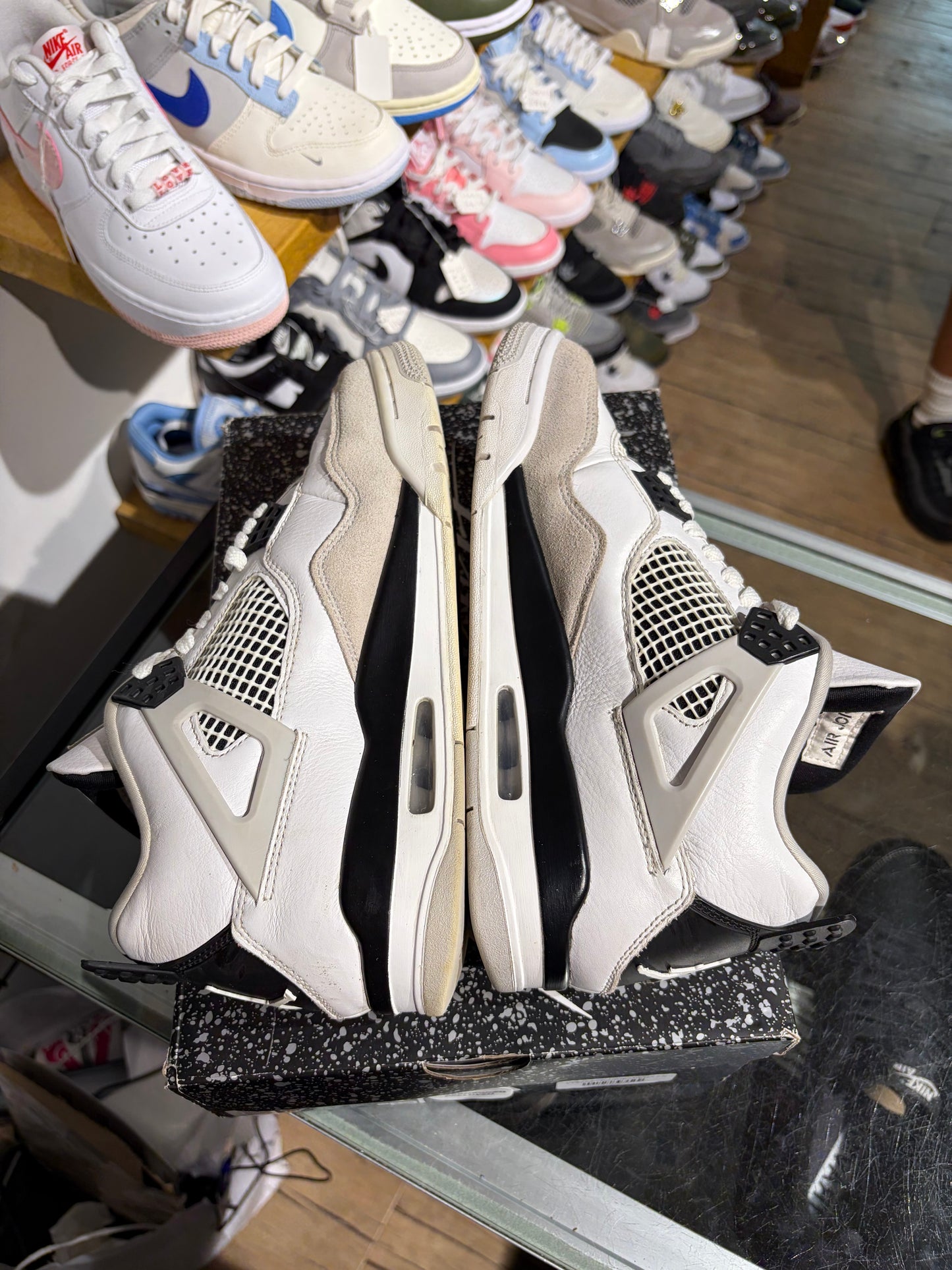 Nike Air Jordan 4 Military Black UK 7.5