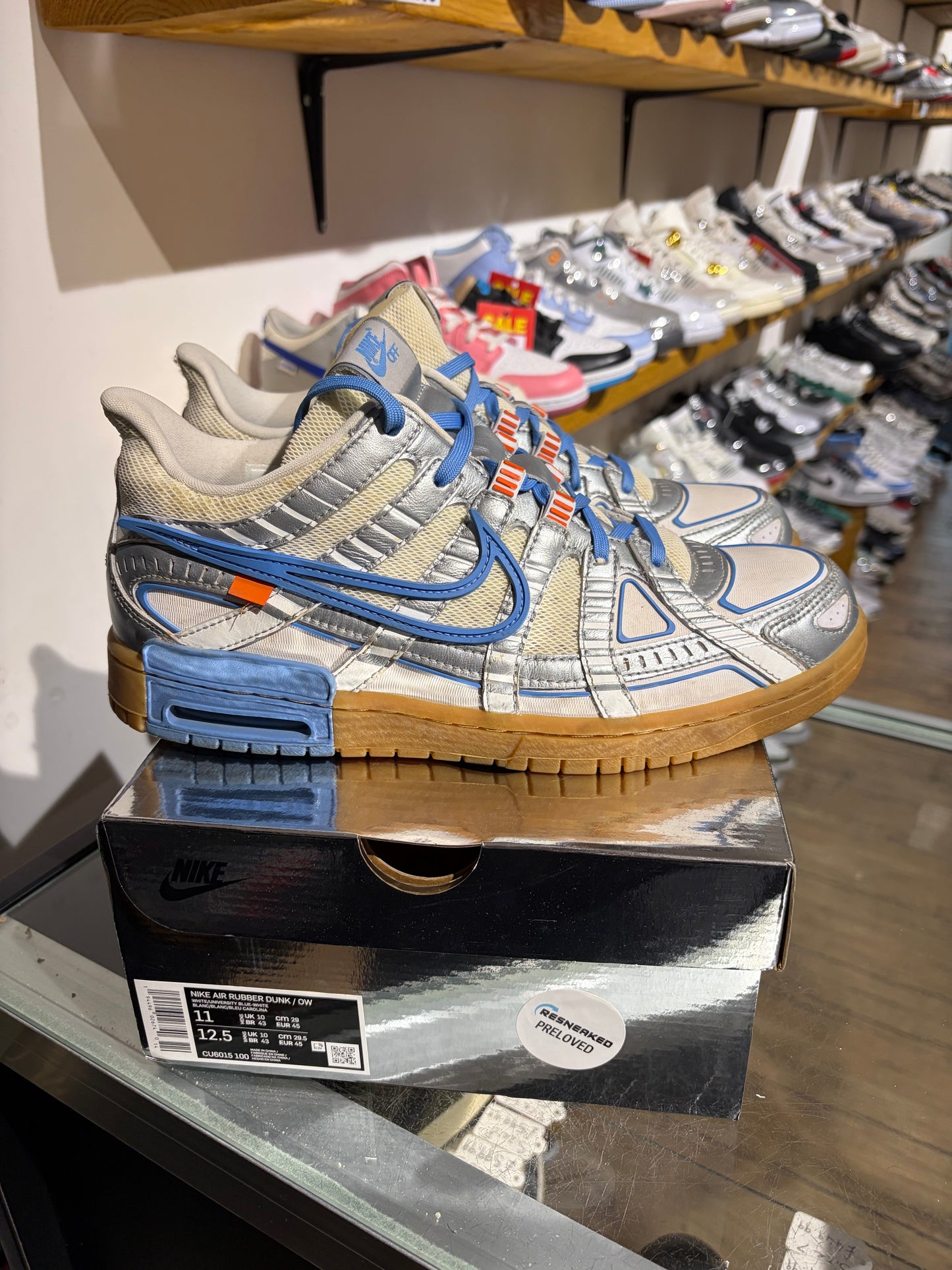 Nike x Off-White Rubber Dunk UNC UK 10