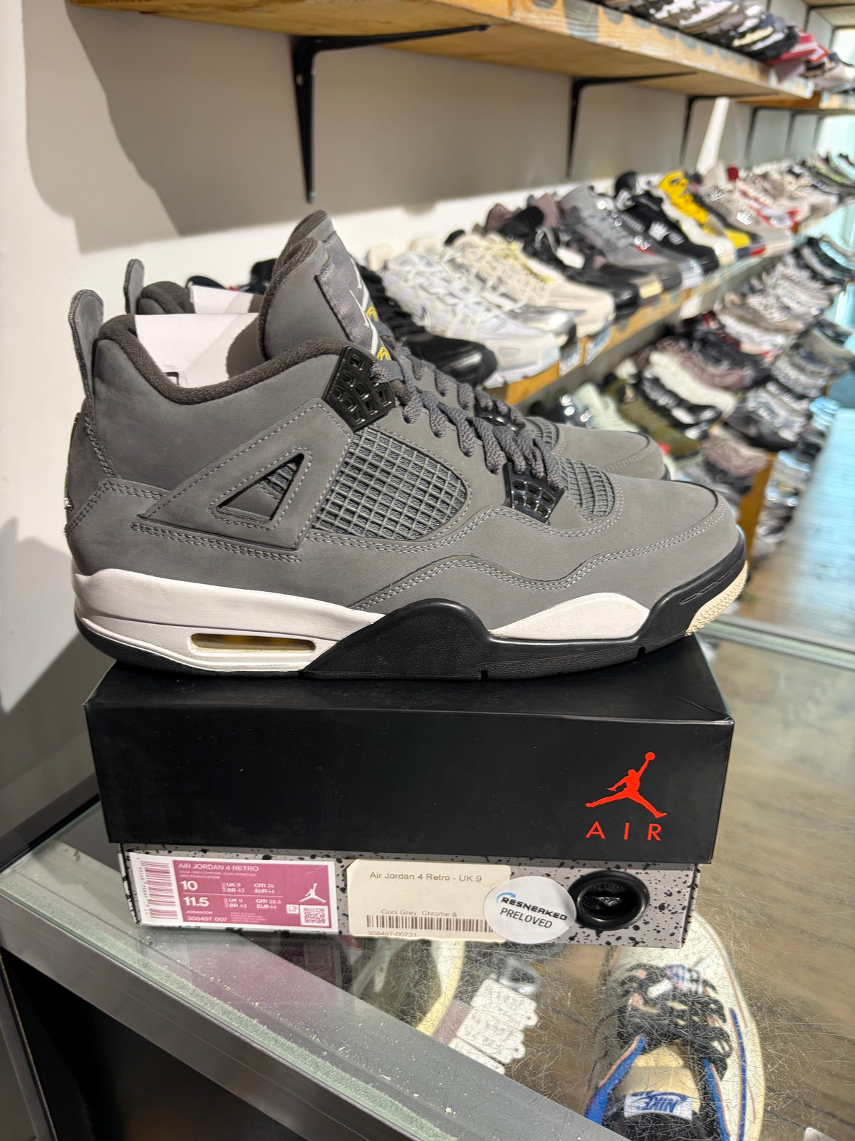 Jordan 4 Cool Grey UK 9 #199