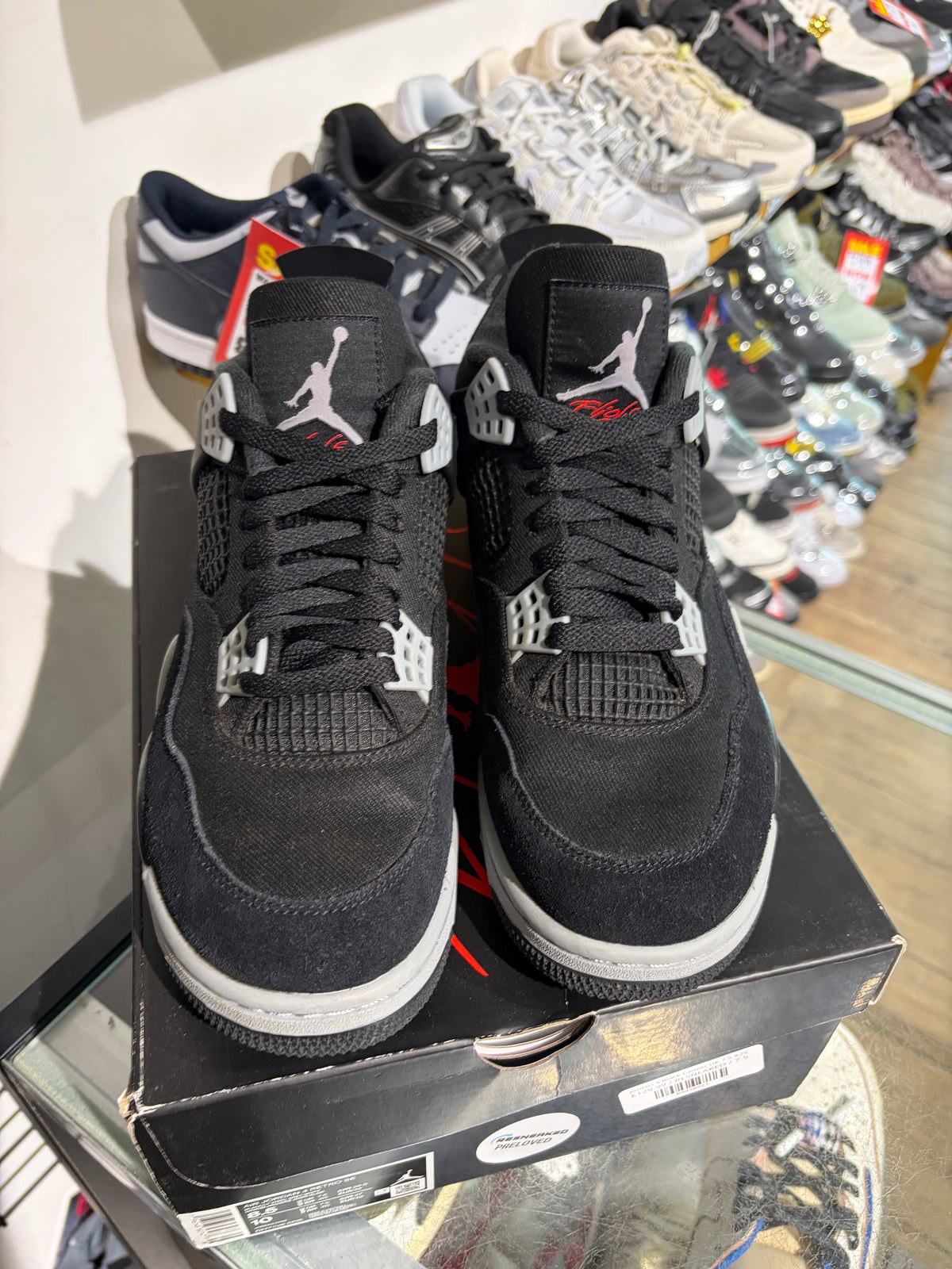 Jordan 4 Black Canvas UK 7.5 #29