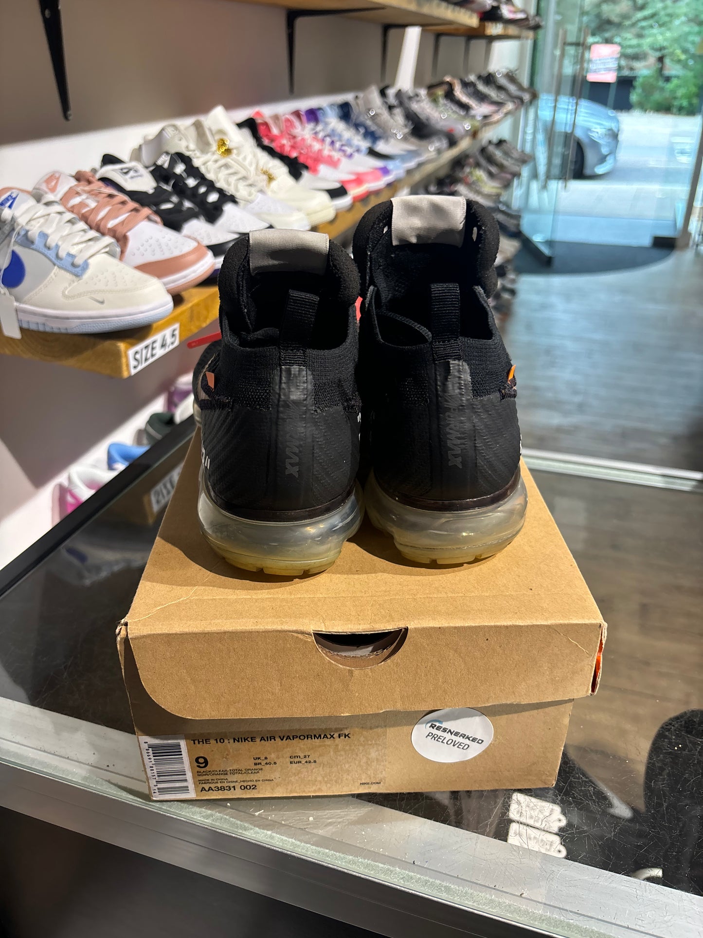Nike AirMax Vapormax Black Off White UK 8