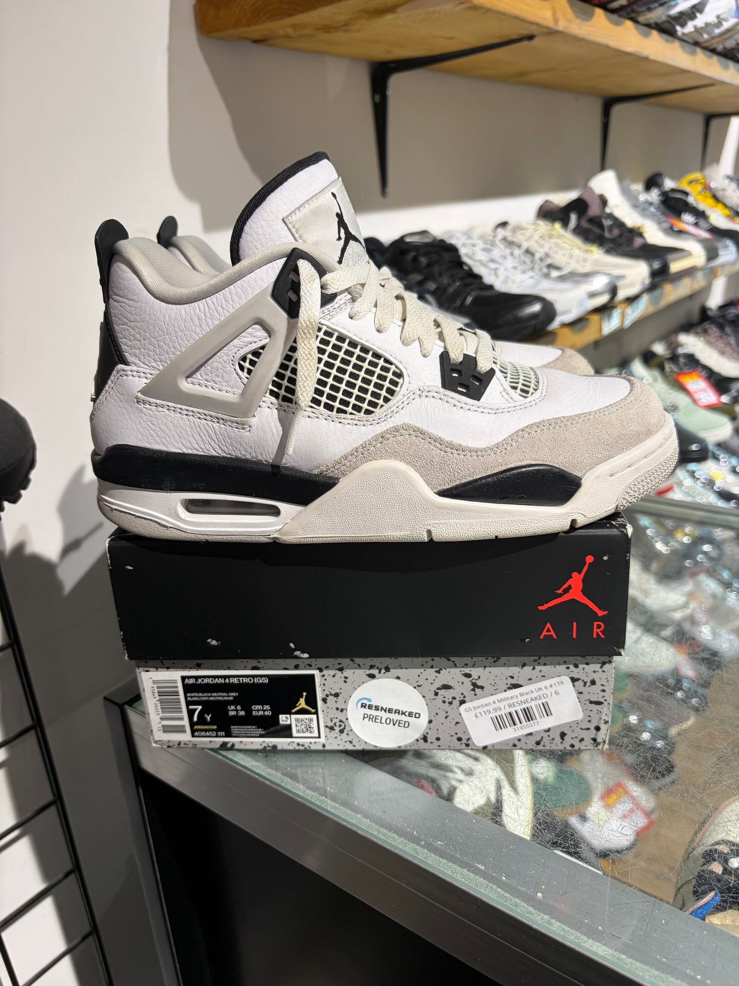GS Jordan 4 Military Black UK 6 #179
