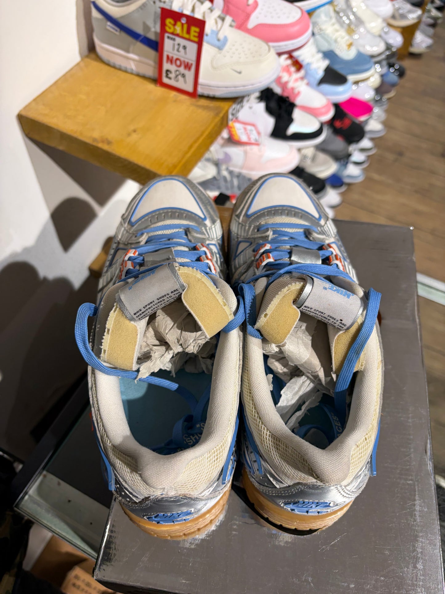 Nike x Off-White Rubber Dunk UNC UK 10