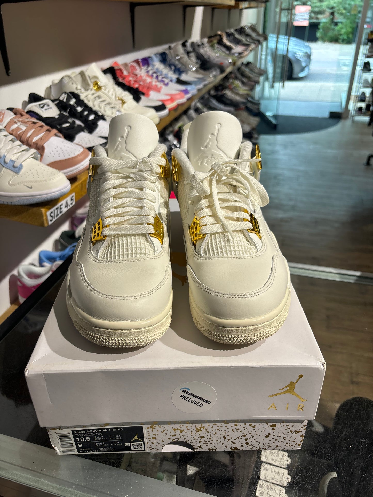Nike Air Jordan 4 Metallic Gold (W) UK 8